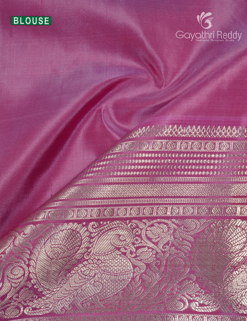 Pure Venkatagiri Silk Saree in Red and Onion Pink