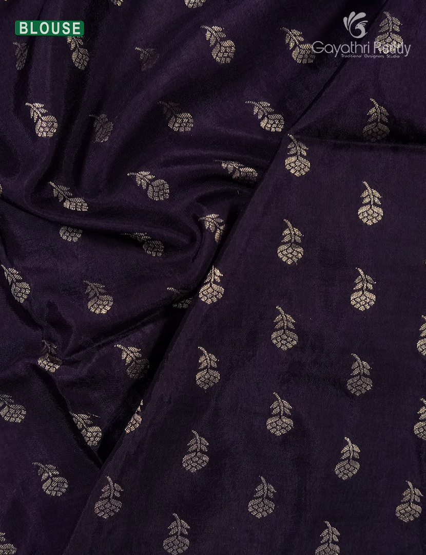 Semi Mysore Crepe Saree in Rani Pink and Deep Snuff