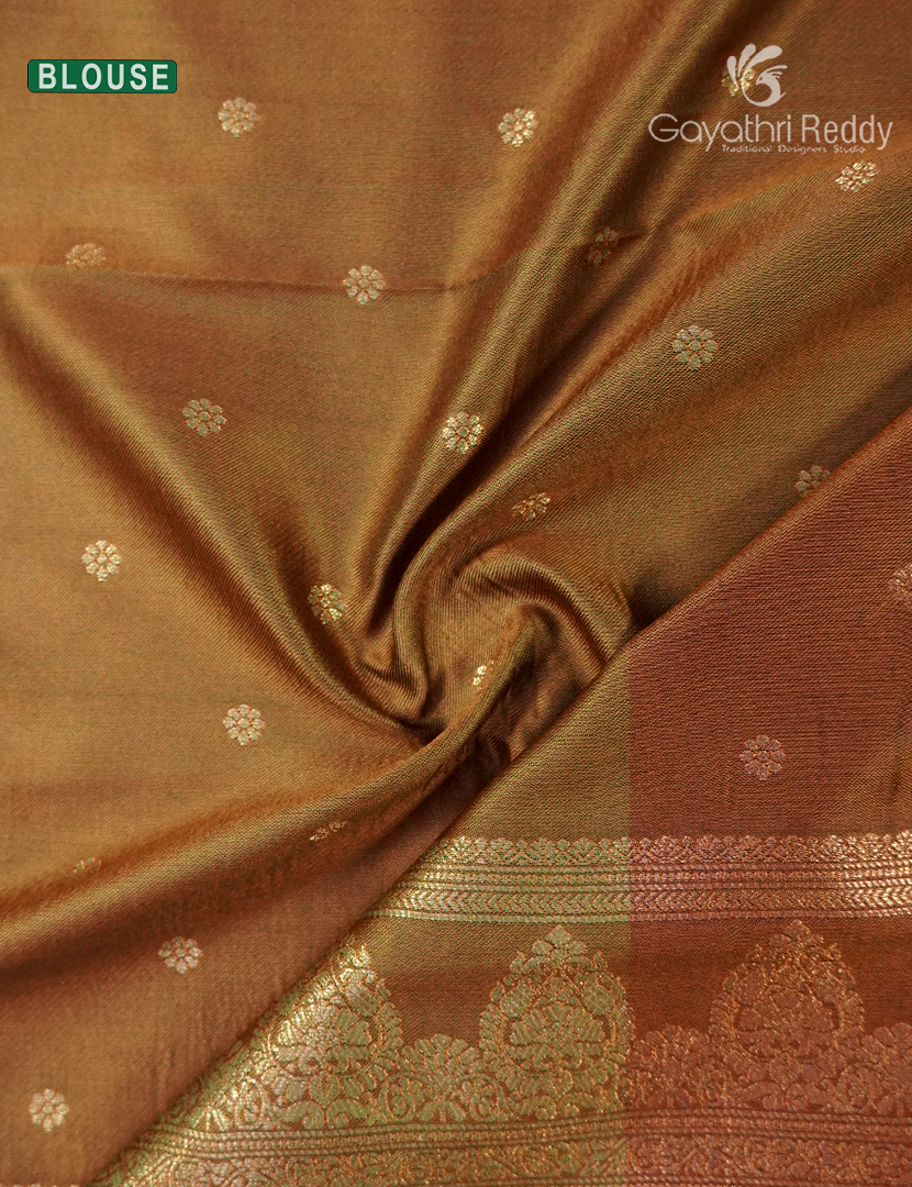 Semi Kanchipuram Art Silk Saree in Mehendi Green