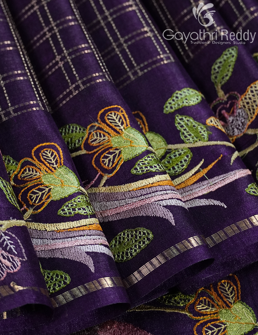 KHADI SILK WORK SAREE-KSW60