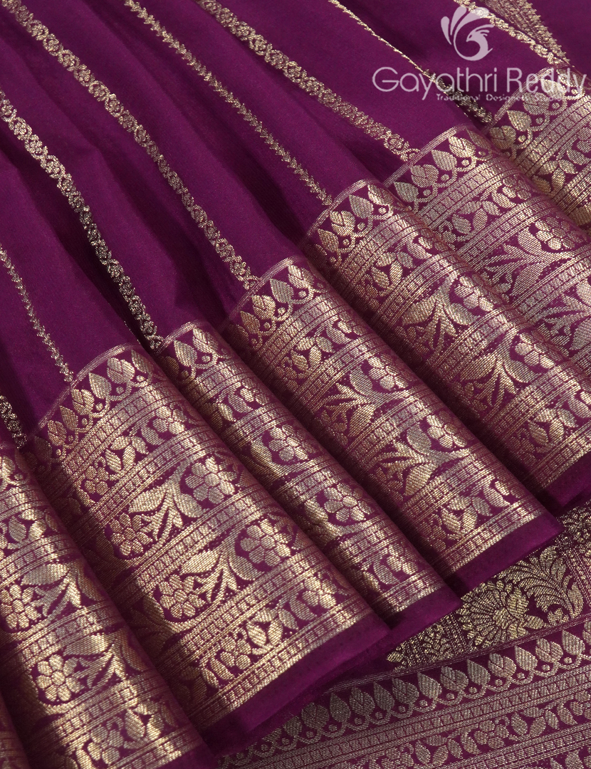 SEMI MYSORE CREPE SAREE-SMC363