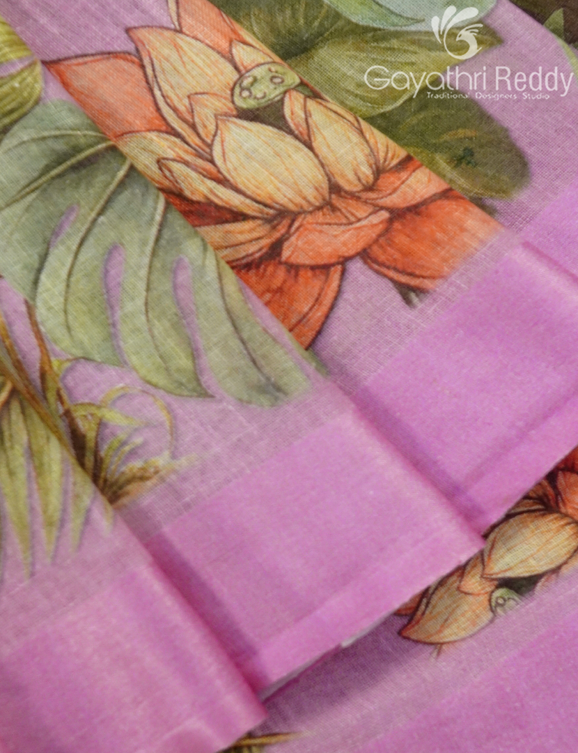 PURE LINEN SAREE-L1442