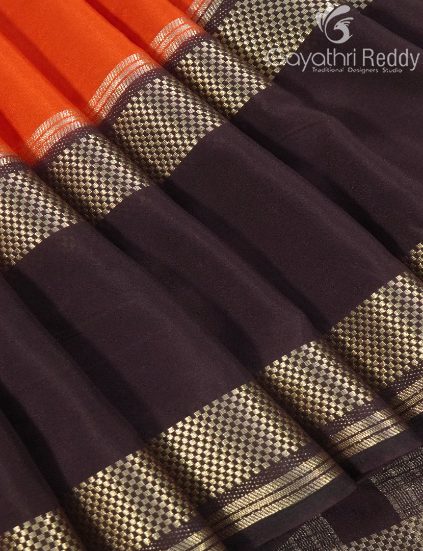 SEMI MYSORE CRAPE SAREE-SMC353