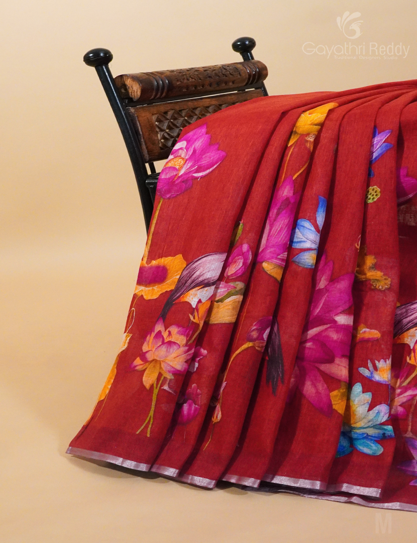 PURE LINEN SAREE-L1309