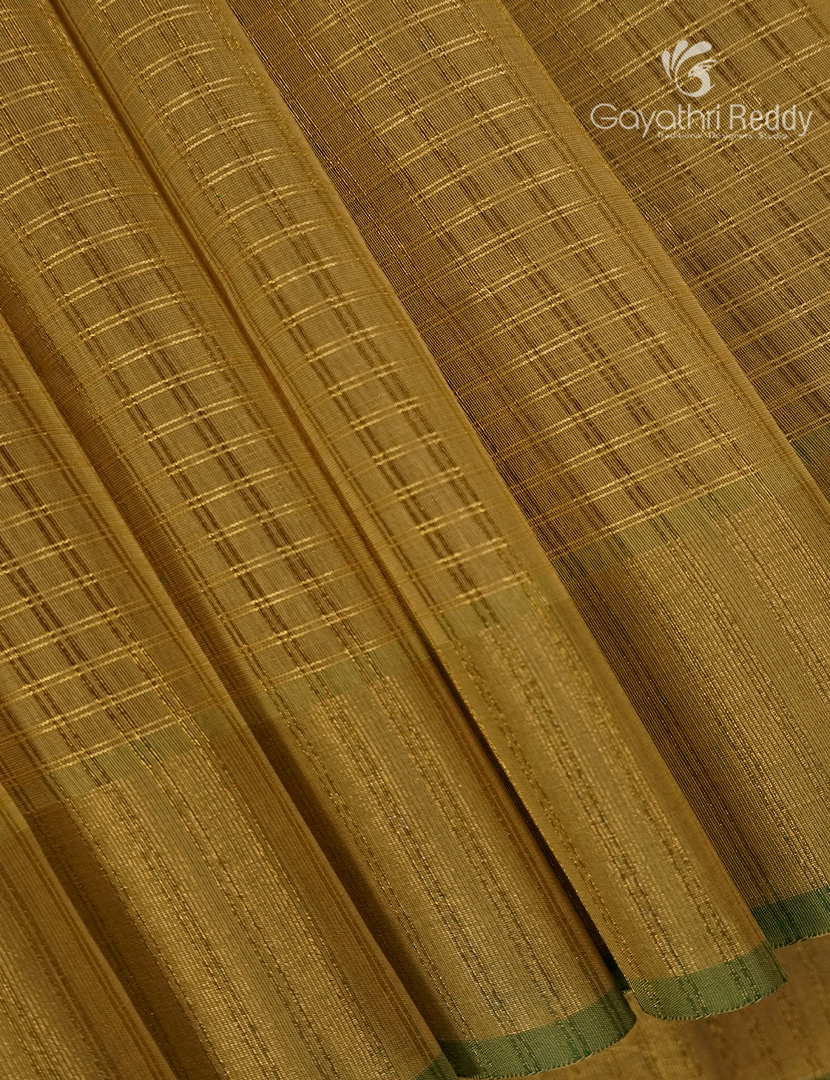 Semi Ikat Silk Saree in Light Khakhi