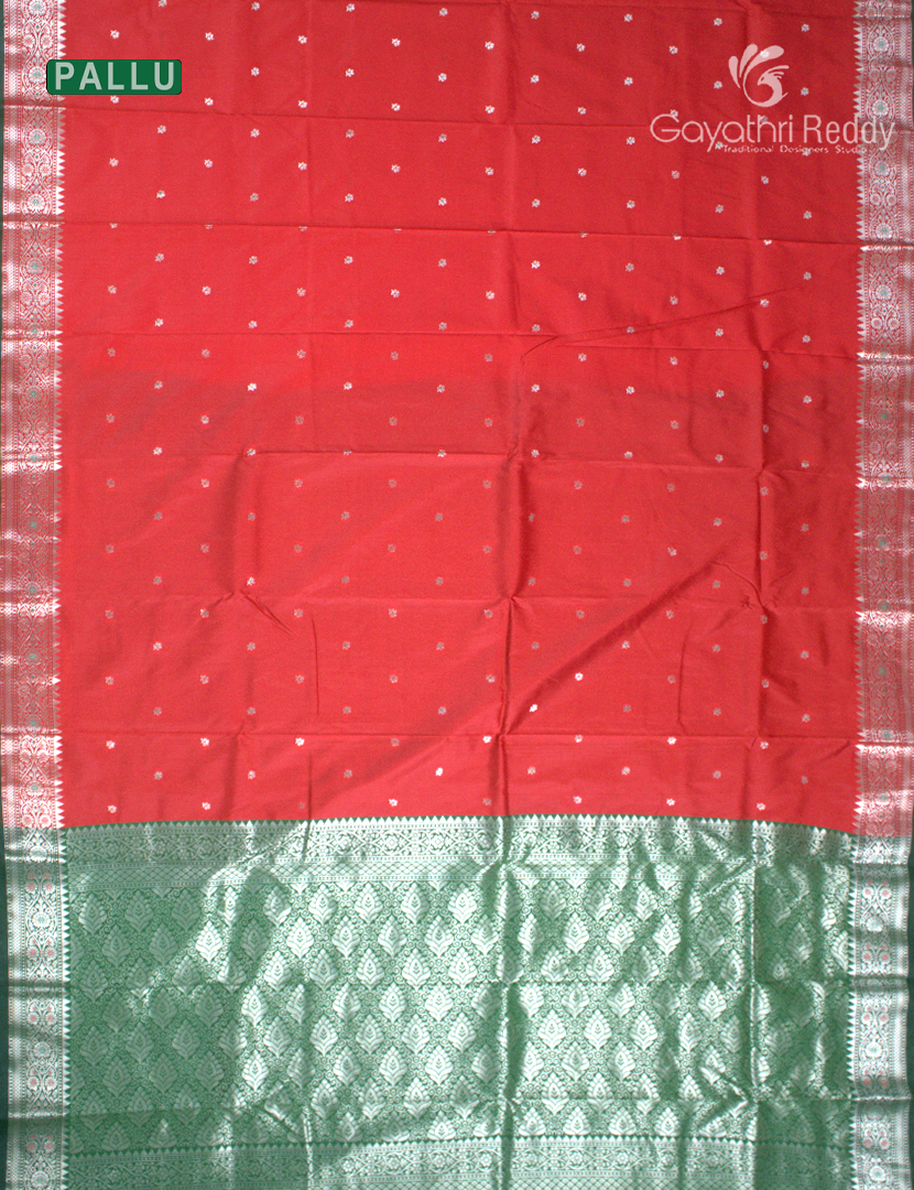 Semi Banaras Katan Silk Saree in Red