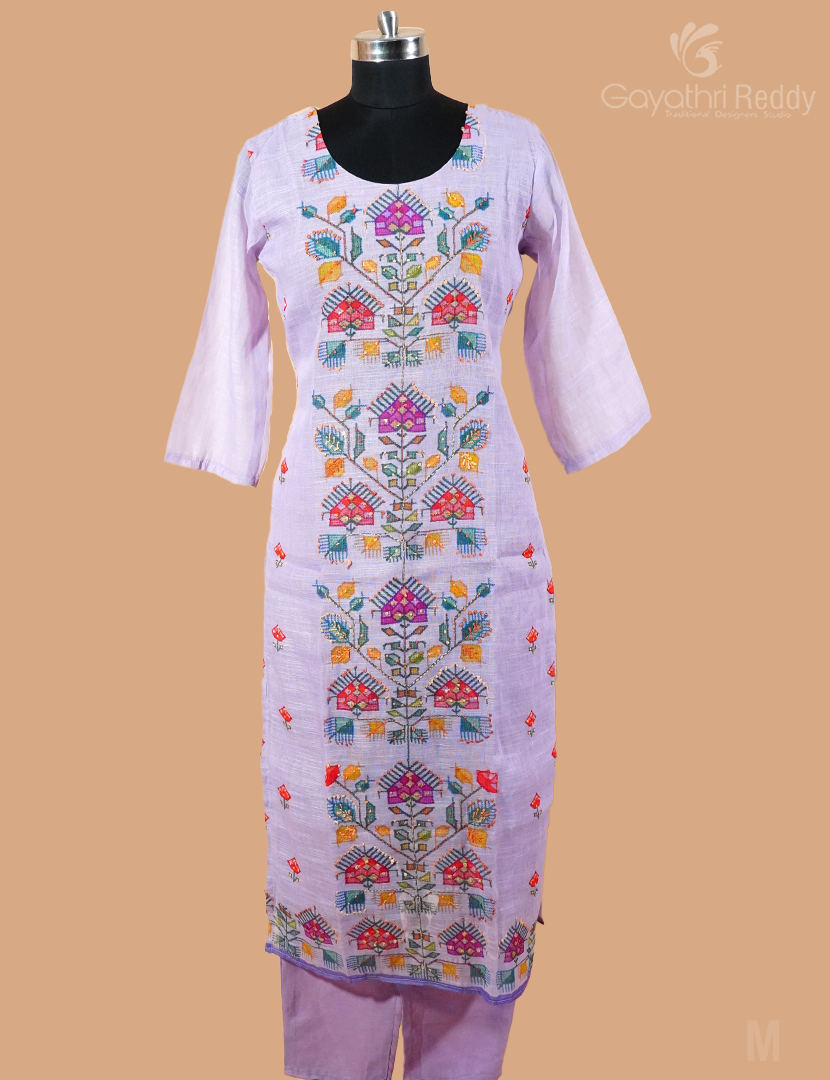 LINEN DRESS (3PC SET)-KDS864