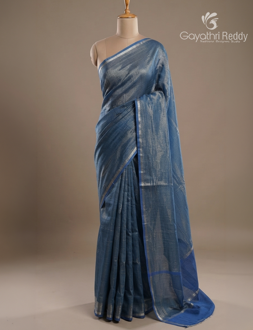 Pure Tissue Saree in Blue