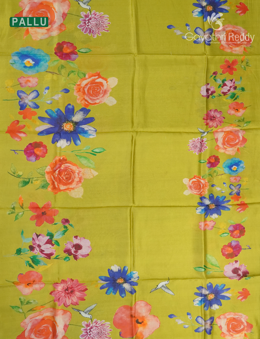 Pure Dupion Digital Print Saree-DS304