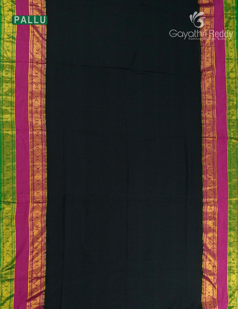 Jamdani Cotton Saree in Black