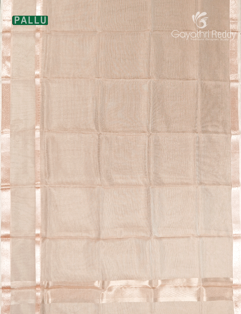 Kota Fancy Saree in Pastel Golden Cream