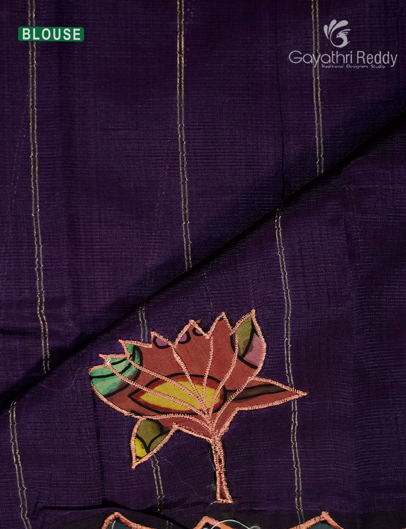 Pure Mangalagiri Langa Voni Set in Deep Purple