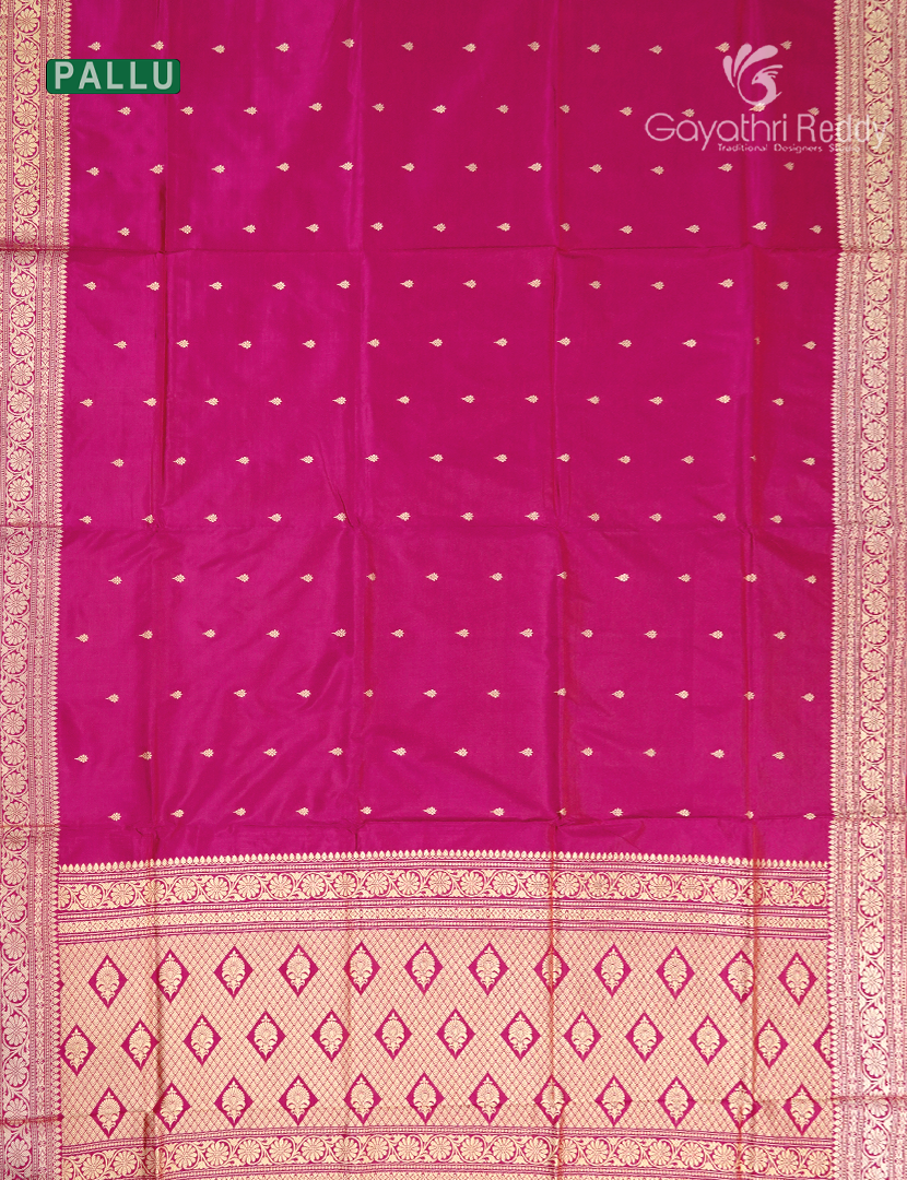Pure Banaras Katan Silk Saree in Fuchsia Pink