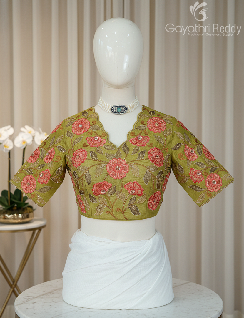 TISSUE FANCY (R.D) BLOUSE SAREE-TFBS5