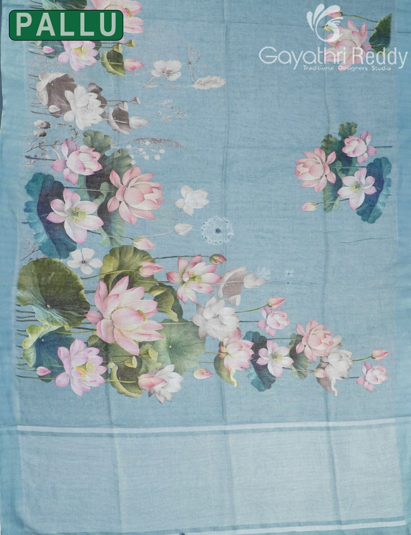 PURE LINEN SAREE-L1437