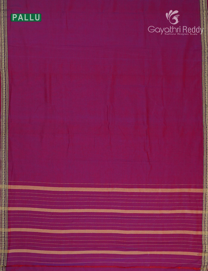 Pure Narayanpet Cotton Saree in Magenta Pink