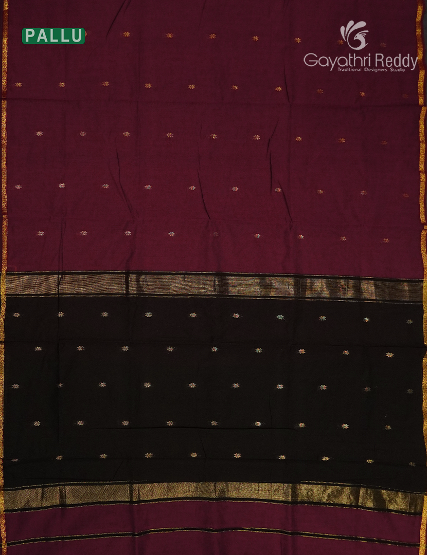 Sico Saree in Maroon and Black