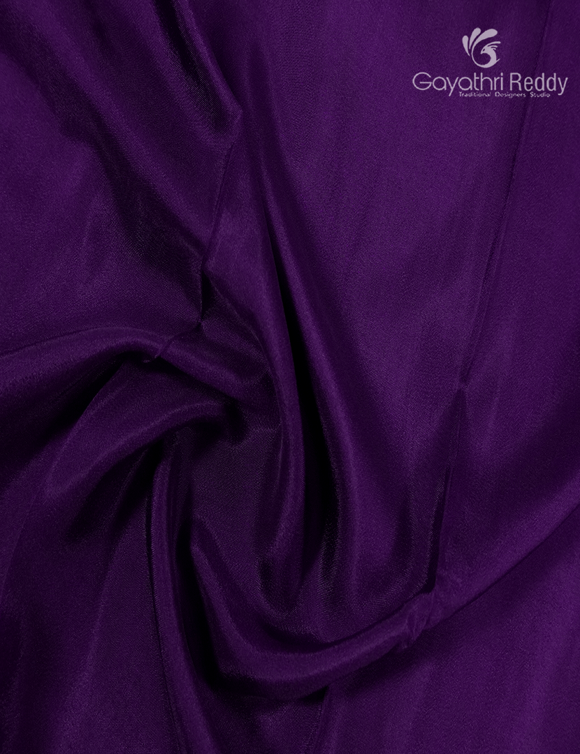 Semi Mysore Crepe Saree in Deep Violet