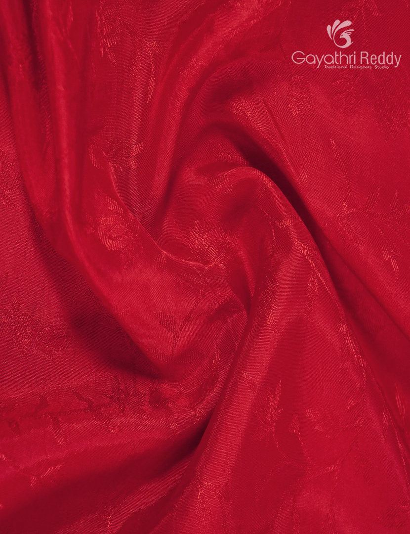 Semi Mysore Crepe Saree in Red