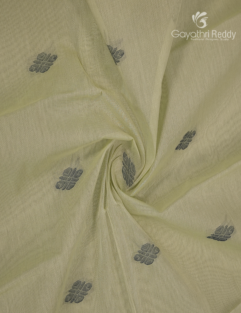 Pure Kanchi Cotton Saree in Pista Green