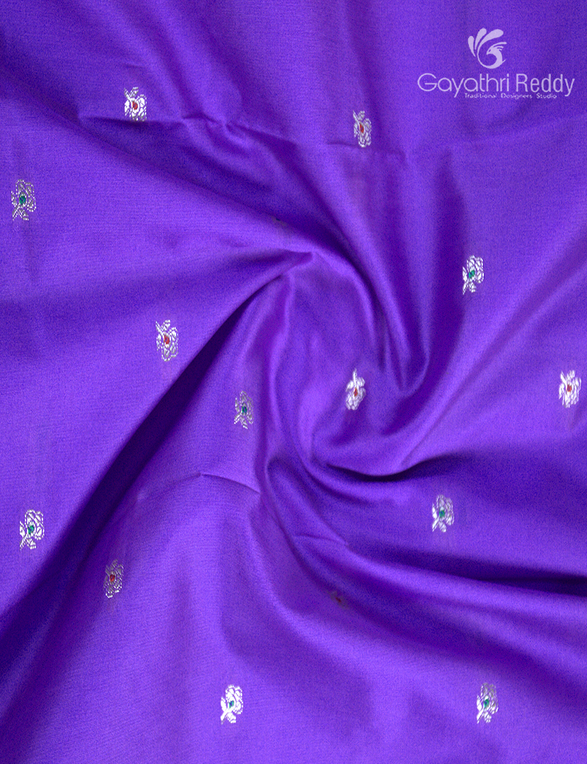 Semi Banaras Katan Silk Saree Lavender
