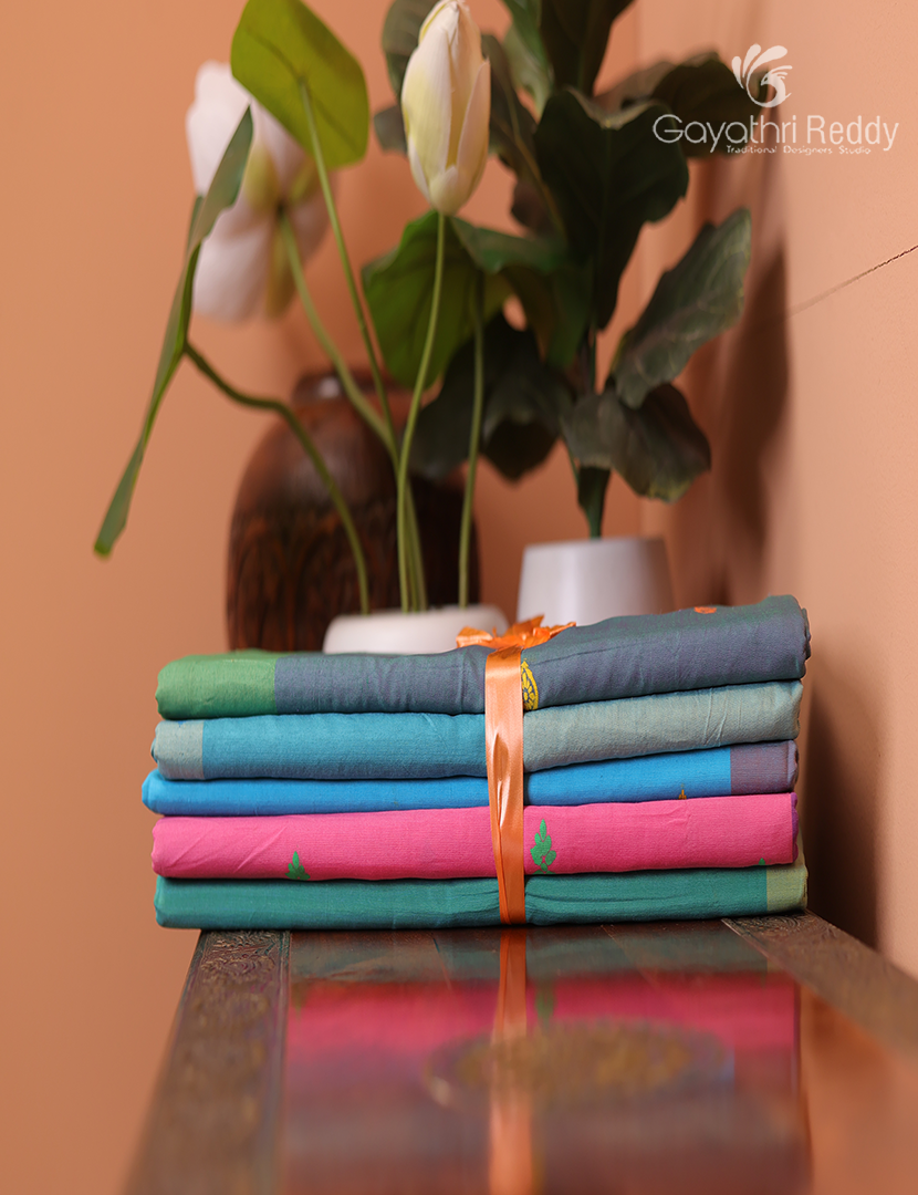 Silk Cotton Sarees Combo ( Set of 5 )