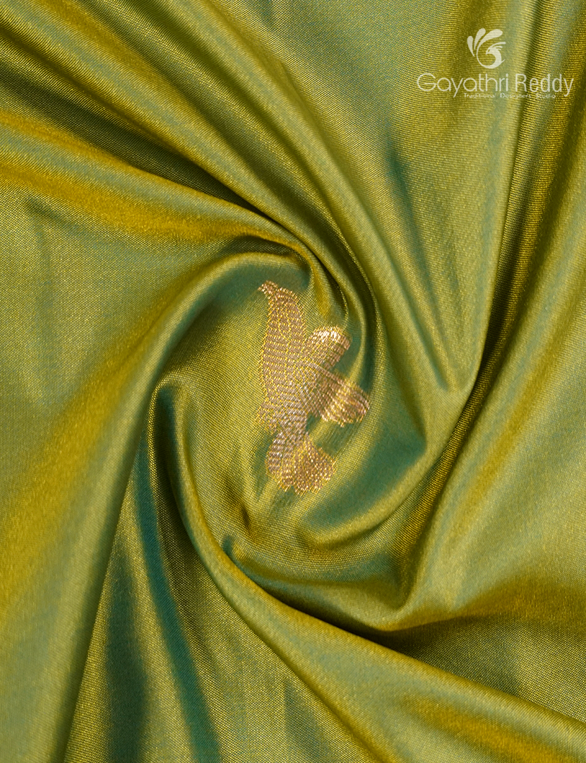 Semi Kanchipuram Art Silk Saree in Pista Green