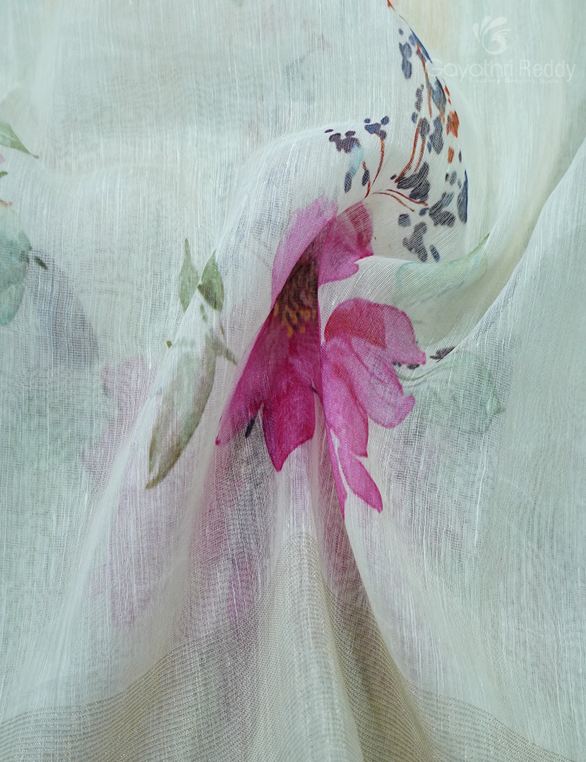 PURE LINEN SAREE-L1347