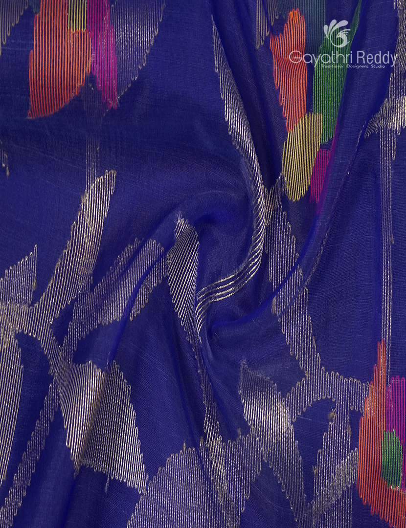 Pure Jamdani Kora Saree in Blue