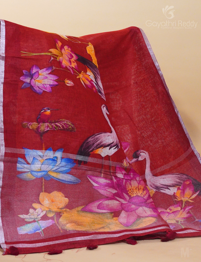 PURE LINEN SAREE-L1309
