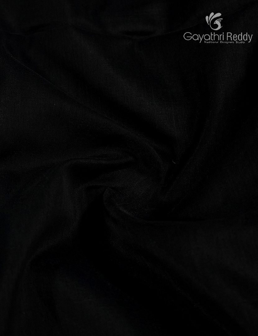 Pure Chanderi Sico Saree in Black