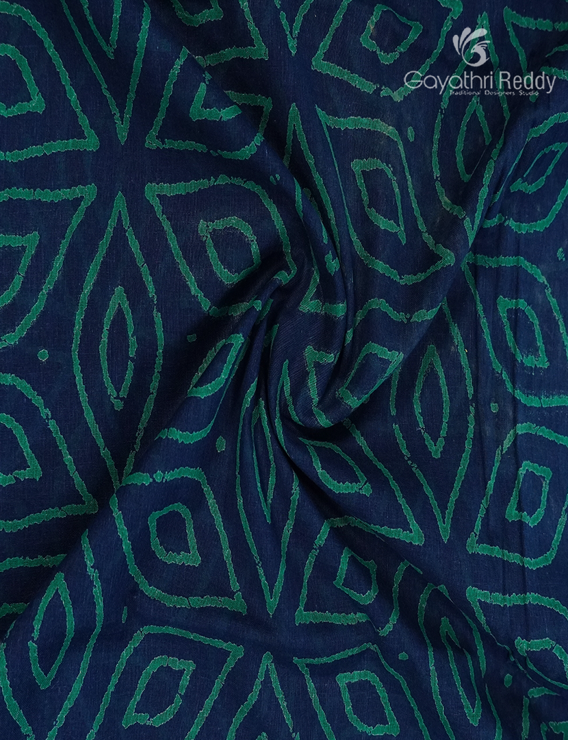Vidharbha Cotton Saree in Indigo Blue
