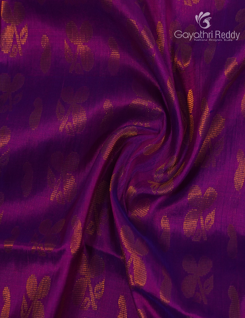 Pure Uppada Silk Saree in Purple and Pink