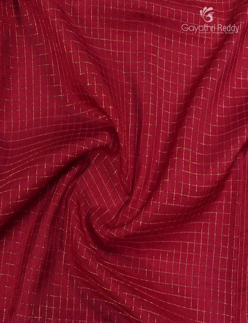 Semi Mysore Crepe Saree in Rani Pink and Deep Snuff