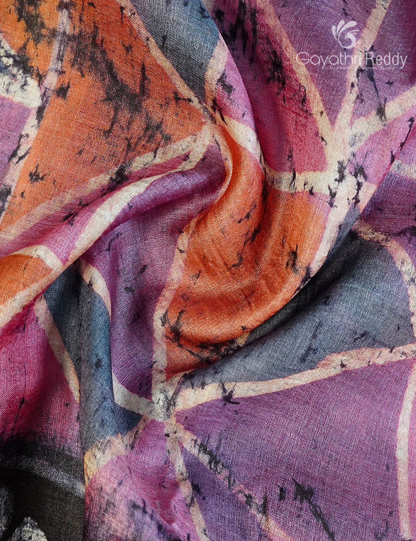 PURE DESI TUSSAR PRINTED SAREE-TS1584