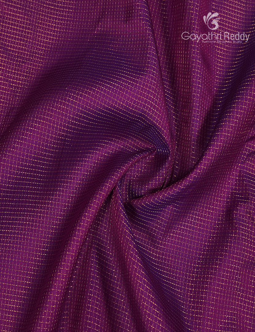 Pure Gadwal Silk Saree in Deep Purple and Pink