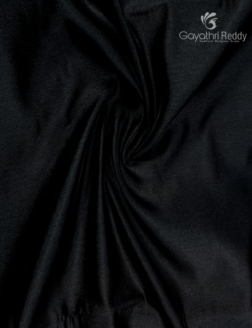 Semi Gadwal Saree in Black