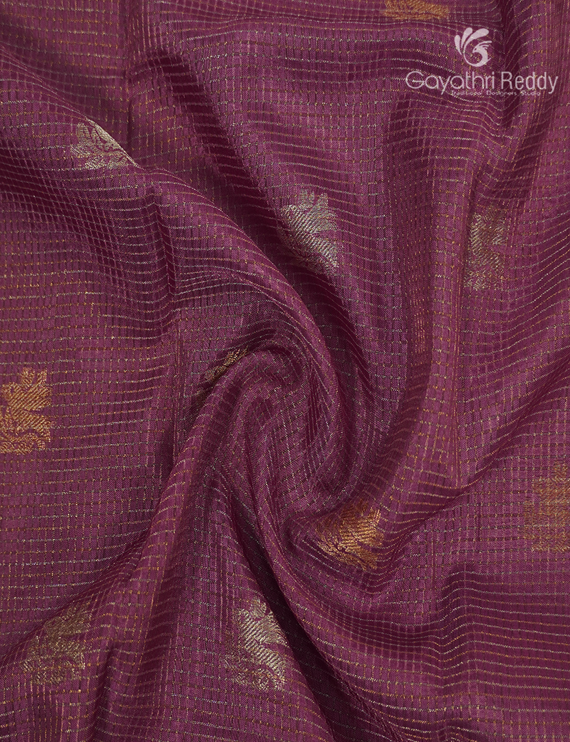 Semi Mysore Crepe Saree in Deep Mauve