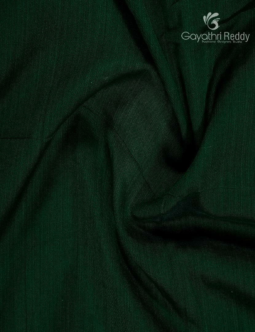Pure Narayanpet Cotton Saree in Bottle Green