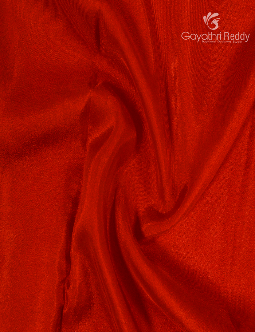 Semi Mysore Crepe Saree in Red