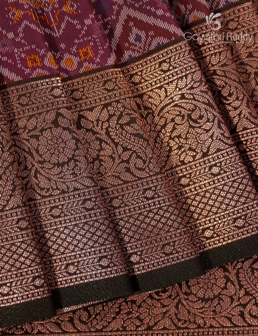 Semi Kanchipuram Art Silk Saree in Deep Maroon