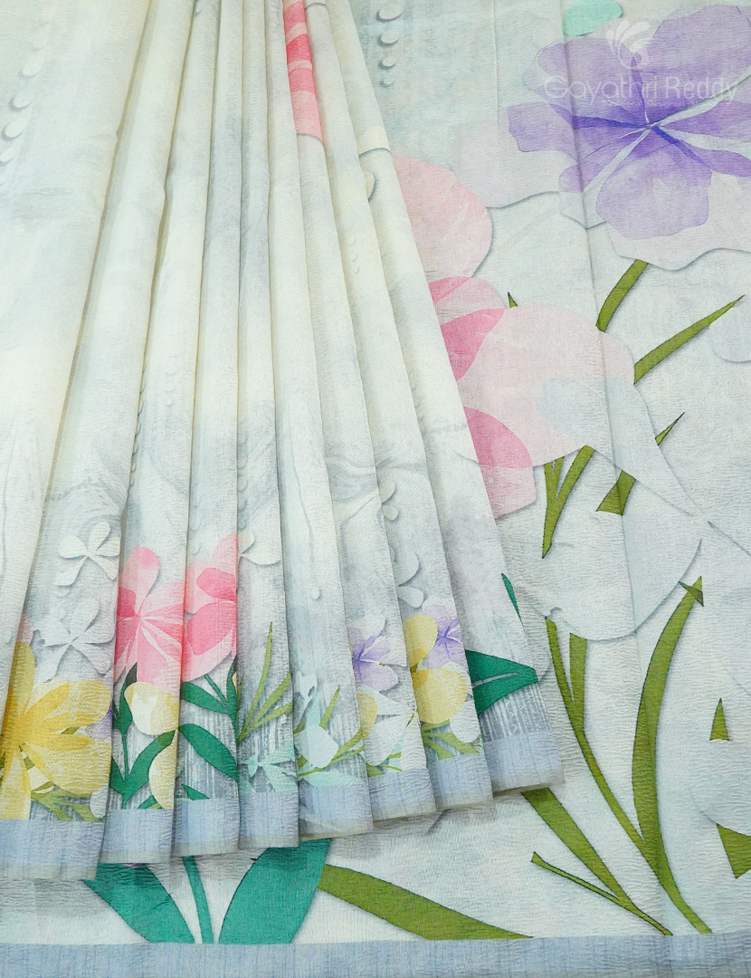 WRINKLE ORGANZA SAREE-OP578