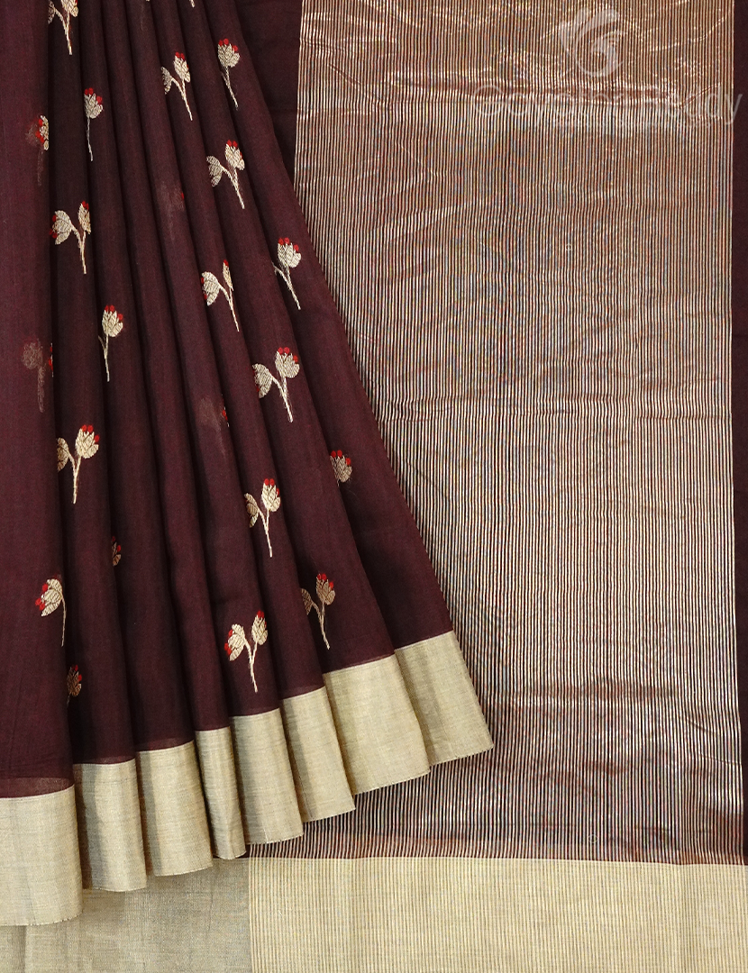 PURE CHANDERI SICO  SAREE-PCS646