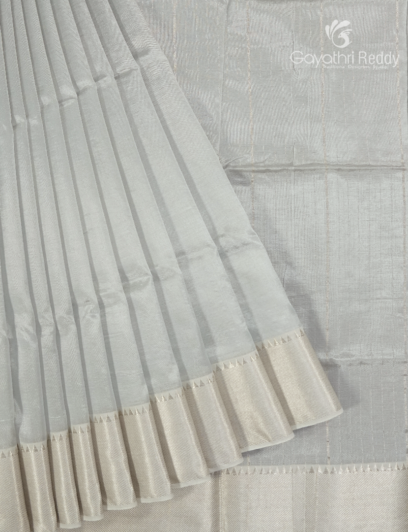 Mangalagiri Pattu Saree in Silver