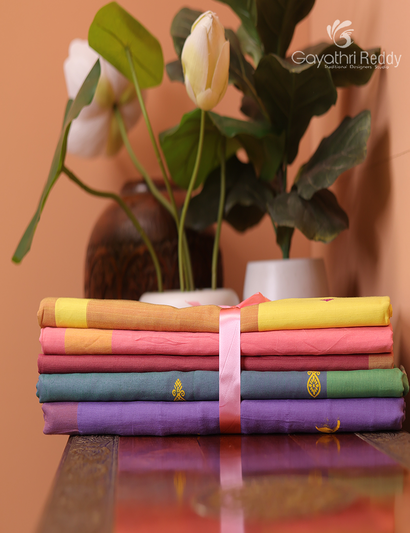Silk Cotton Sarees Combo ( Set of 5 )