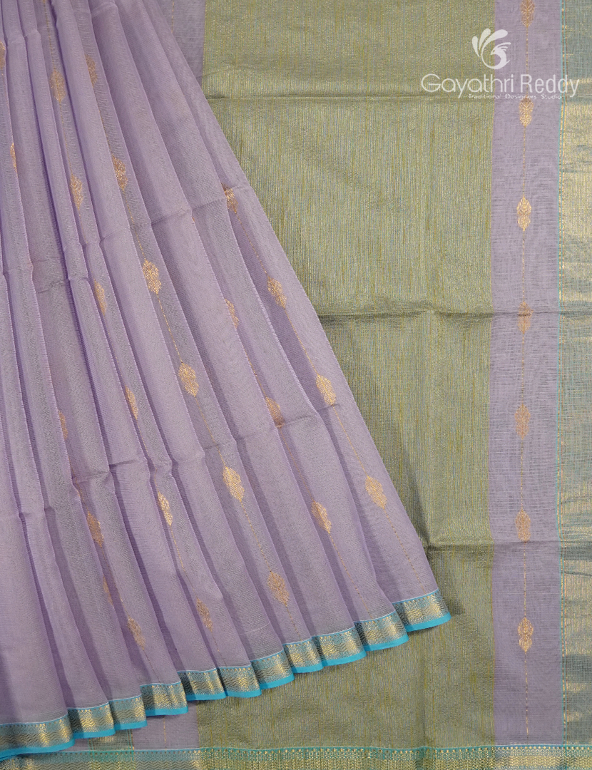 Pure Chanderi Sico Saree in Pastel Lavender