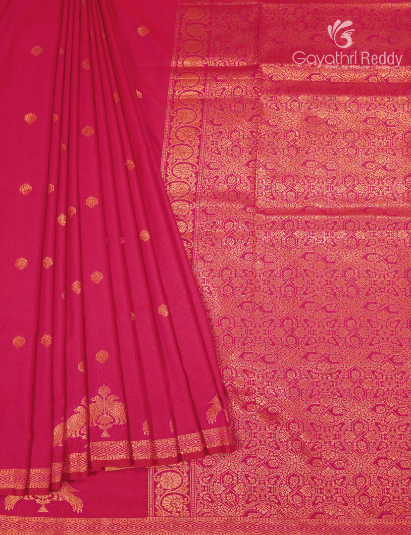 Semi Kanchipuram Art Silk Saree in Pink