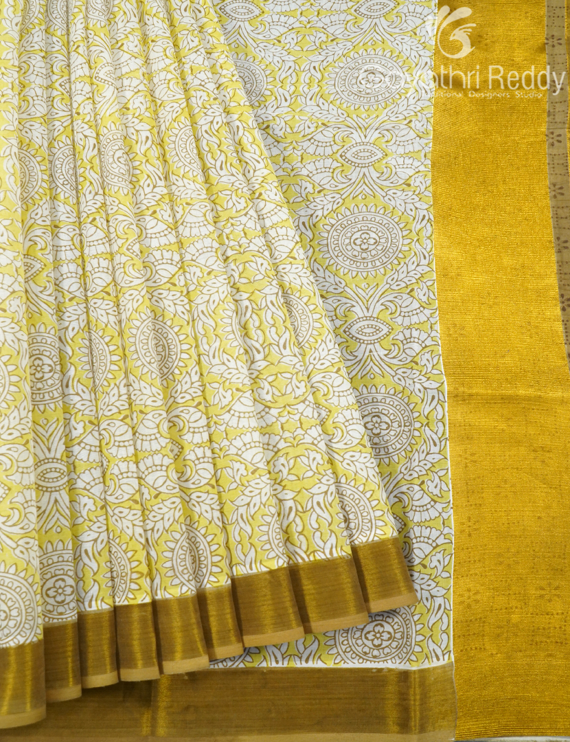 PURE KERALA COTTON PRINTED SAREES-CP19