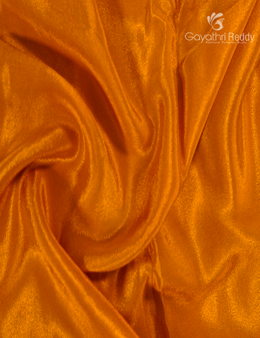Semi Mysore Crepe Saree in Turmeric
