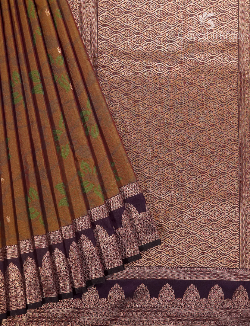 Semi Kanchipuram Art Silk Saree in Deep Mustard